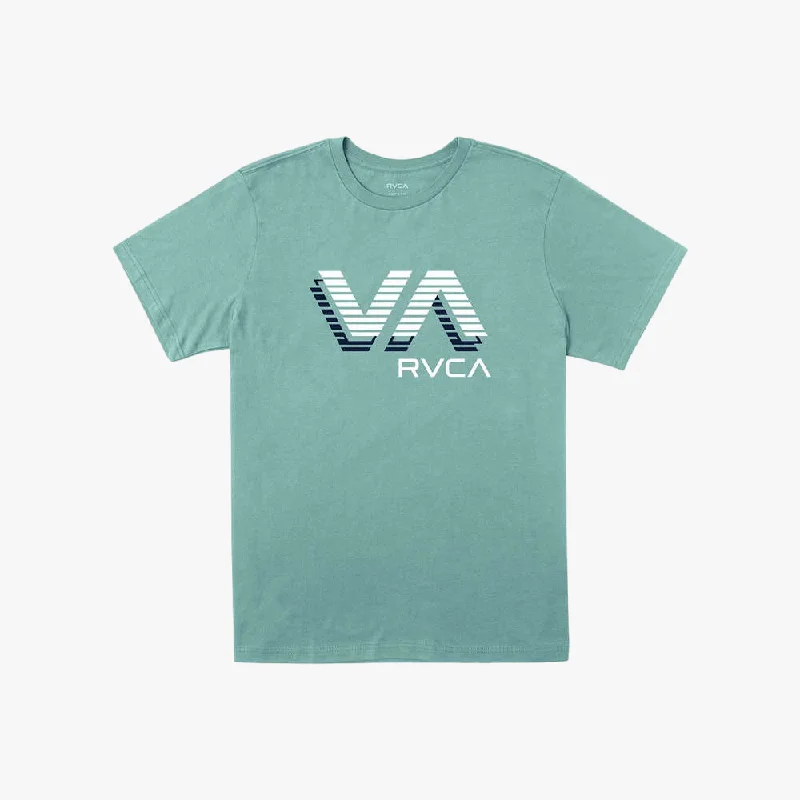 Weekend Discounts to Indulge In Rvca Mens Seperation Short Sleeve Tee Bermuda Blue
