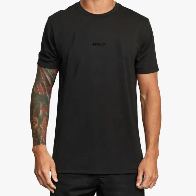 Shop and Save Rvca Mens Small Rvca Short Sleeve Tee Black