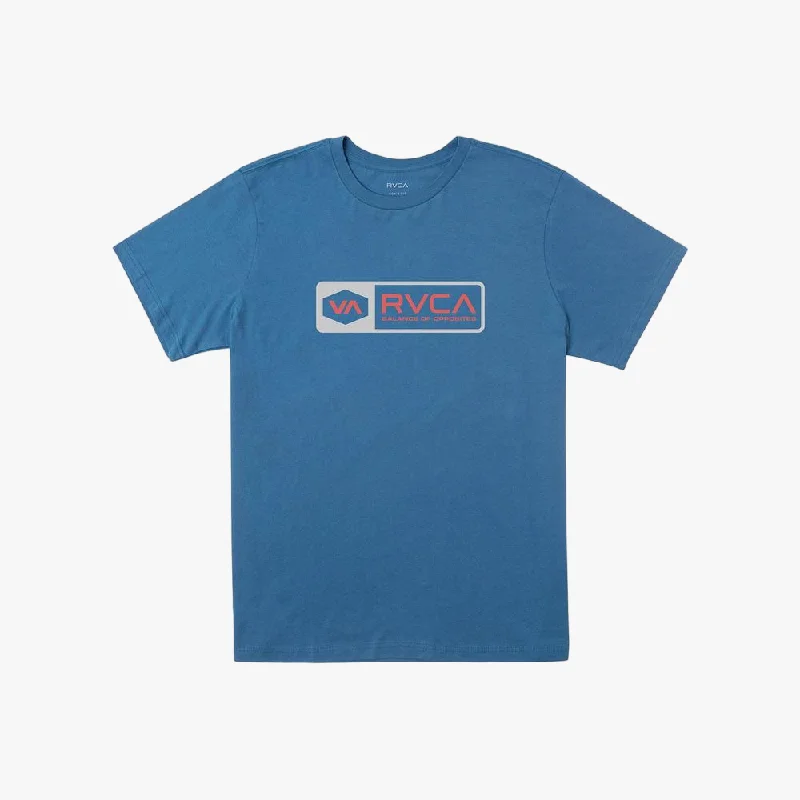 Weekend Specials to Love Rvca Mens Total Short Sleeve Tee Cool Blue