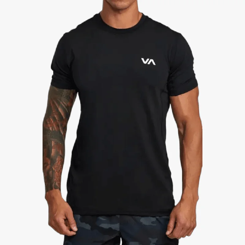 Major Savings Rvca Mens Va Essentials Short Sleeve Tee Black Mock