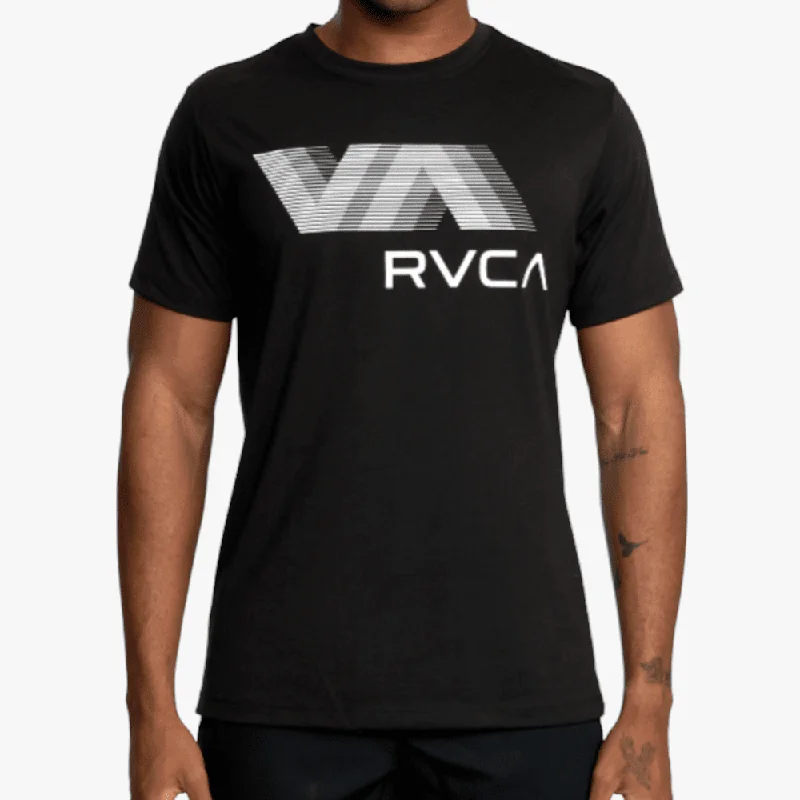 Bargain Prices Rvca Mens Va Rvca Blur Short Sleeve Tee Black