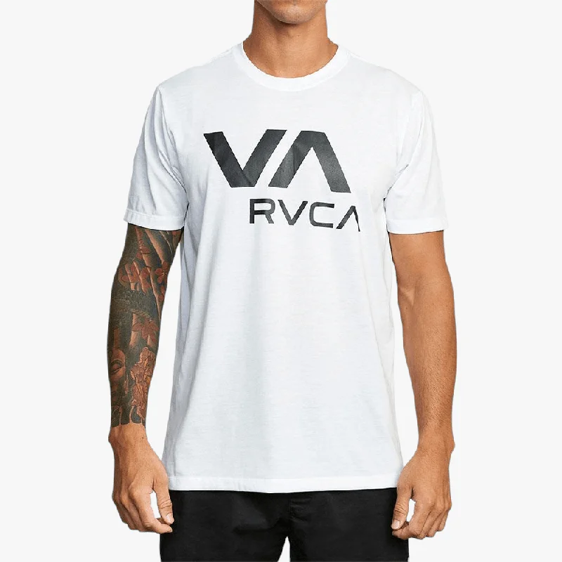 Overstock Rvca Mens Va Rvca Short Sleeve Tee White