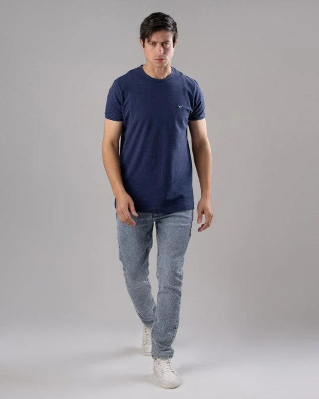 Bargain Prices SHORT SLEEVE SLIM T-SHIRT - NAVY
