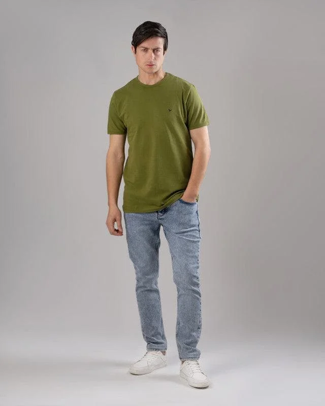 Buy Now SHORT SLEEVE SLIM T-SHIRT - OLIVE