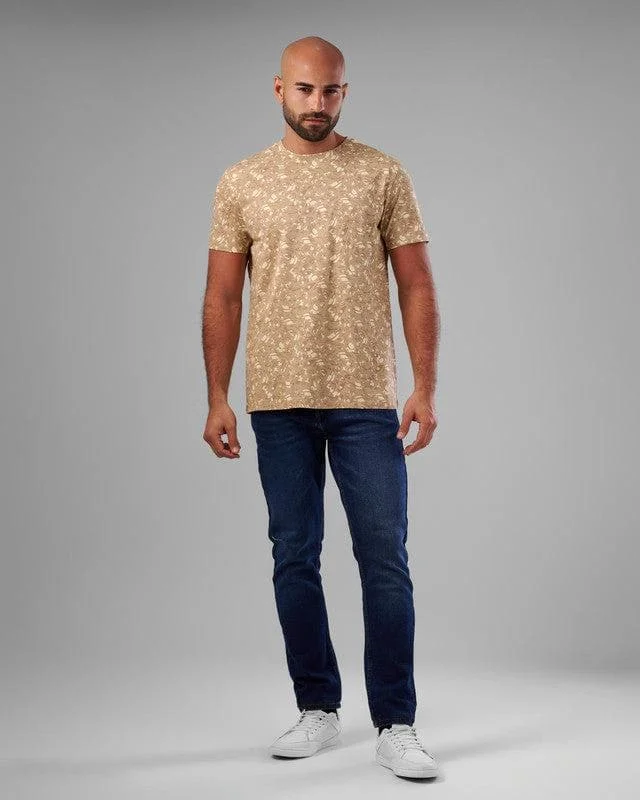 Weekend Specials to Love SHORT SLEEVE T-SHIRT WITH AN ALL-OVER PRINT - OFF WHITE