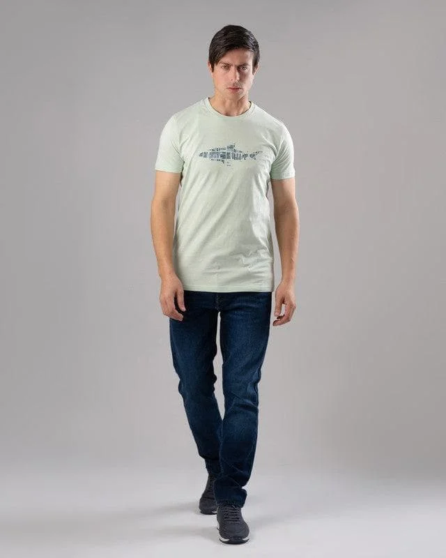 Weekend Bargains to Indulge In ROUND NECK PRINTED T-SHIRT - MINT