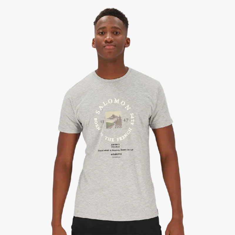 Exclusive Savings Salomon Mens Altitude Short Sleeve Tee Grey Mel