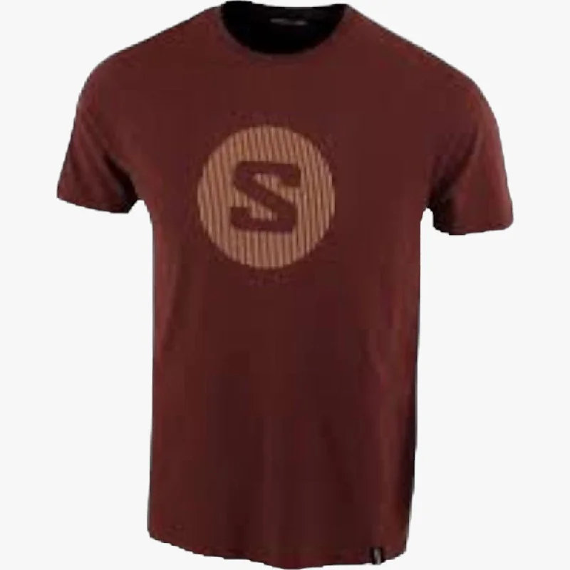 Weekend Flash Sale Salomon Mens Between The Lines Short Sleeve Tee Bitter Choc