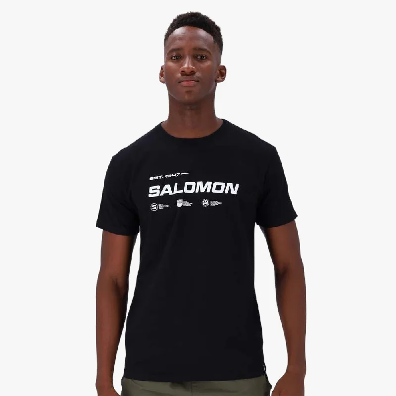 Today Only Salomon Mens Binga Short Sleeve Tee Black