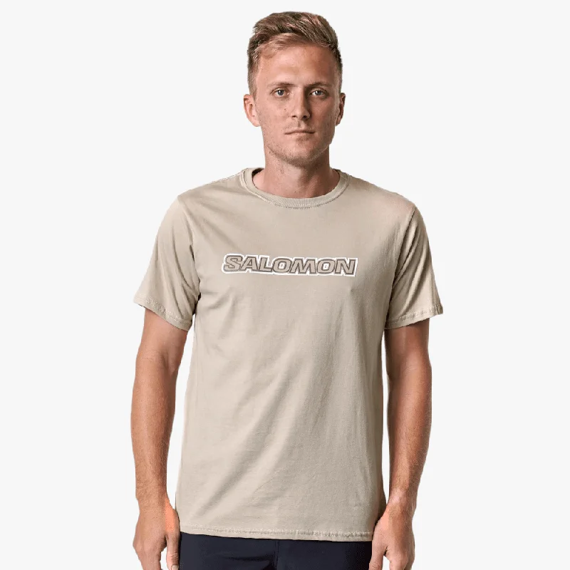 Deal Alert Salomon Mens Cedar Short Sleeve Tee Plaza Taupe