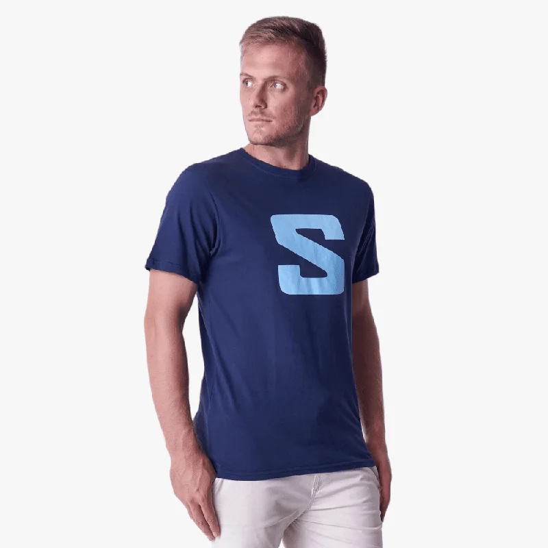 Extra Discount Salomon Mens Core Form Short Sleeve Tee Mood Indigo