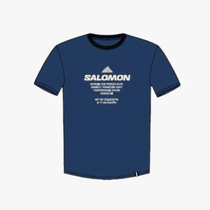 Bonus Offer Salomon Mens Core Pack Short Sleeve Tee Navy Peony