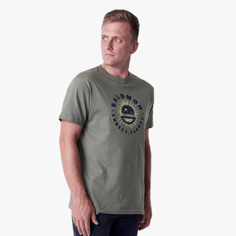 Great Bargain Salomon Mens Moss Short Sleeve Tee Deep Lichen Green