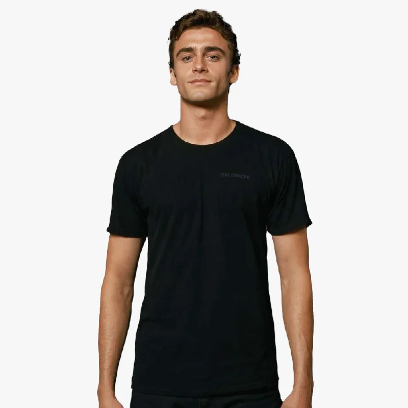 Can't Beat Salomon Mens Small Core Logo Short Sleeve Tee Black