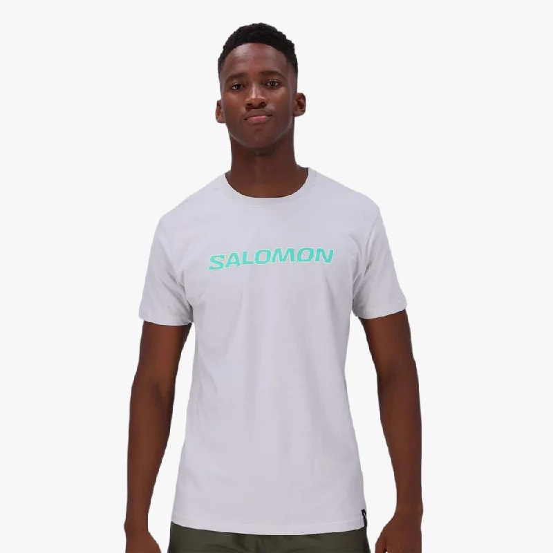 Closeout Deal Salomon Mens Talima Short Sleeve Tee Gray Violet