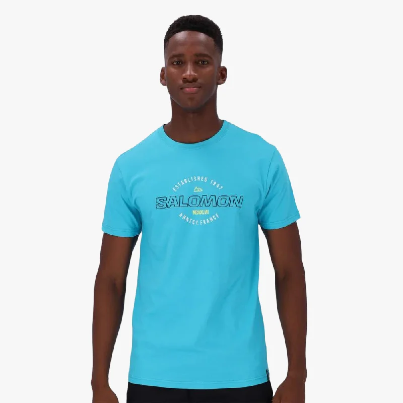 Super Discount Salomon Mens Vision Short Sleeve Tee Peacock Blue