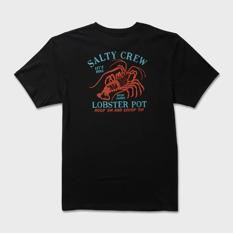 Price Buster Salty Crew Mens Lobster Pot T-Shirt - Black