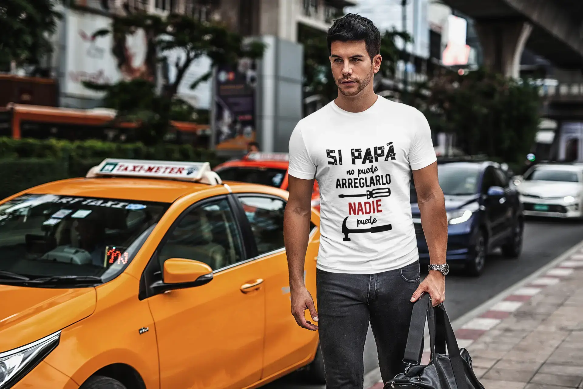 Super Discount ULTRABASIC - Graphic Printed Men's If Dad Can Not Nobody Can T-Shirt Burgundy