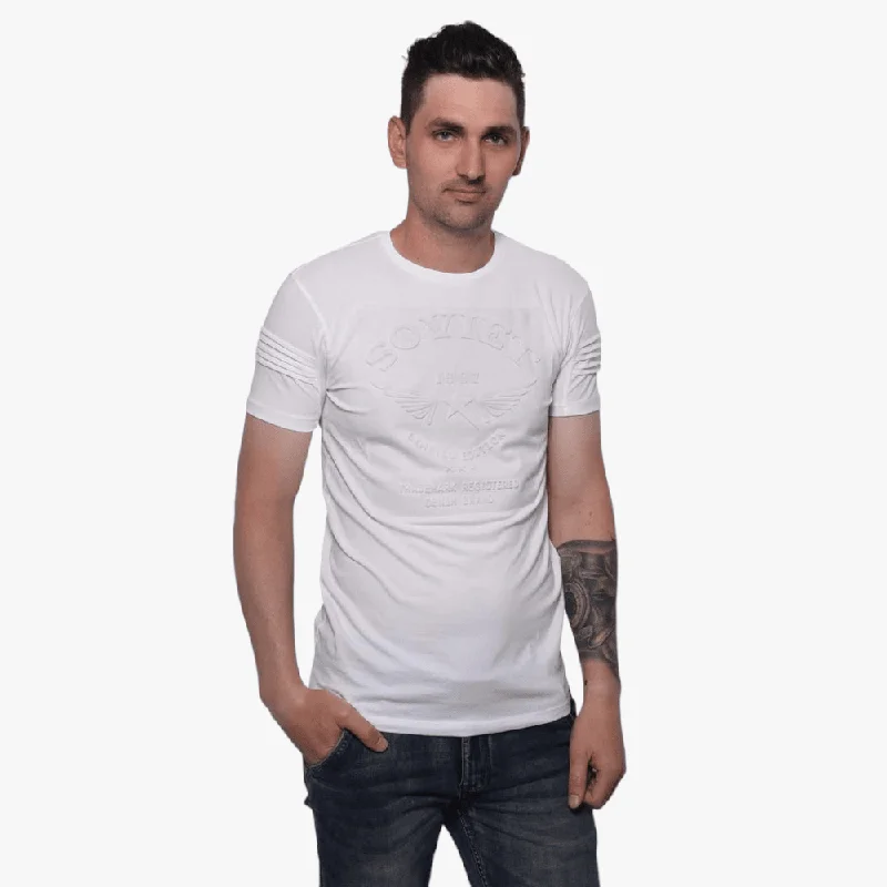 Weekend Discounts to Indulge In Soviet Mens Coles Short Sleeve Tee White