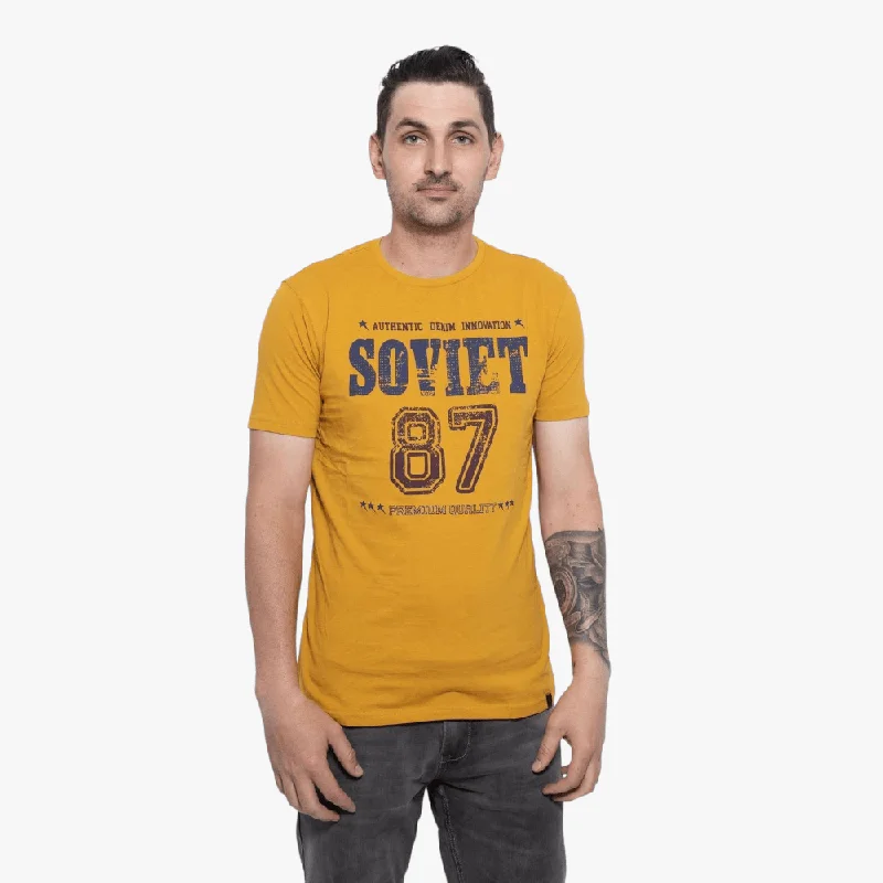 Weekend Deals That Excite Soviet Mens Timber Short Sleeve Tee New Mustard