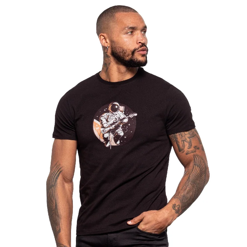 Reduced Prices Space Rock Graphic T-Shirt - Black
