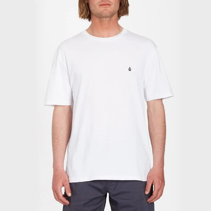 Make Your Weekend Count with Savings Volcom Mens Stone Blanks BSC T-Shirt - White