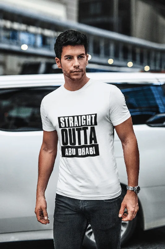 Value Deals Straight Outta Abu dhabi, Men's Short Sleeve Round Neck T-shirt 00027