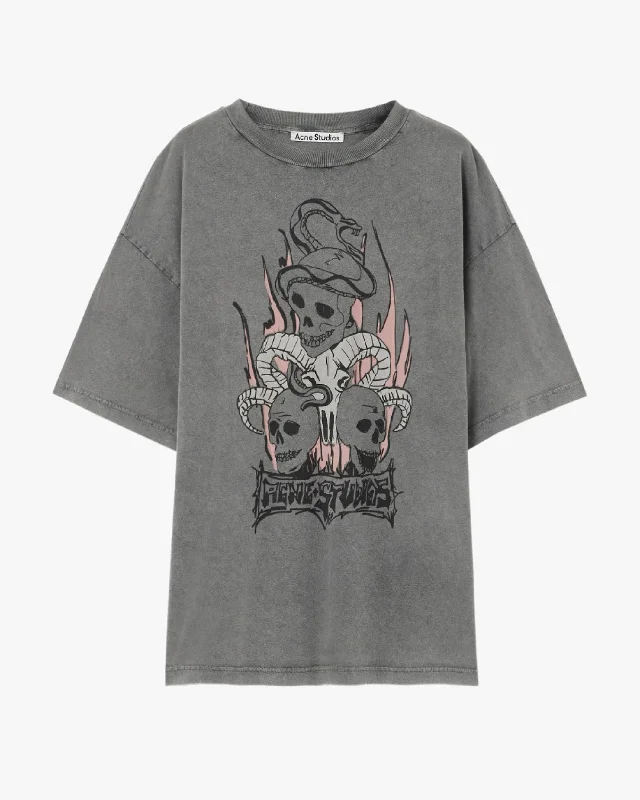 Weekend Deals to Make You Smile Skull Print T-Shirt