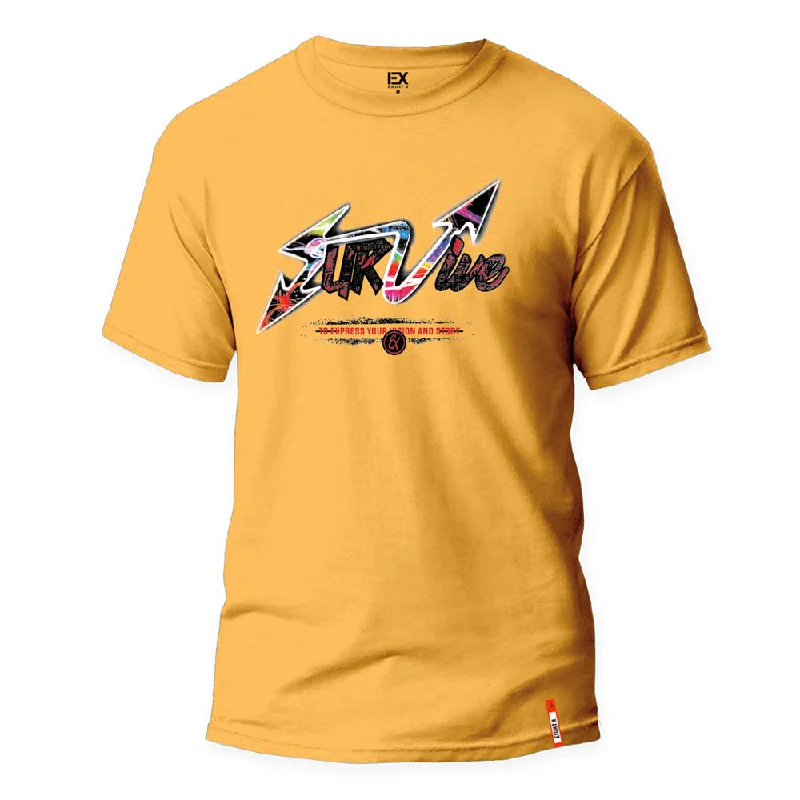 Weekend Discounts Worth Grabbing Survive 8X Street T-Shirt - Gold