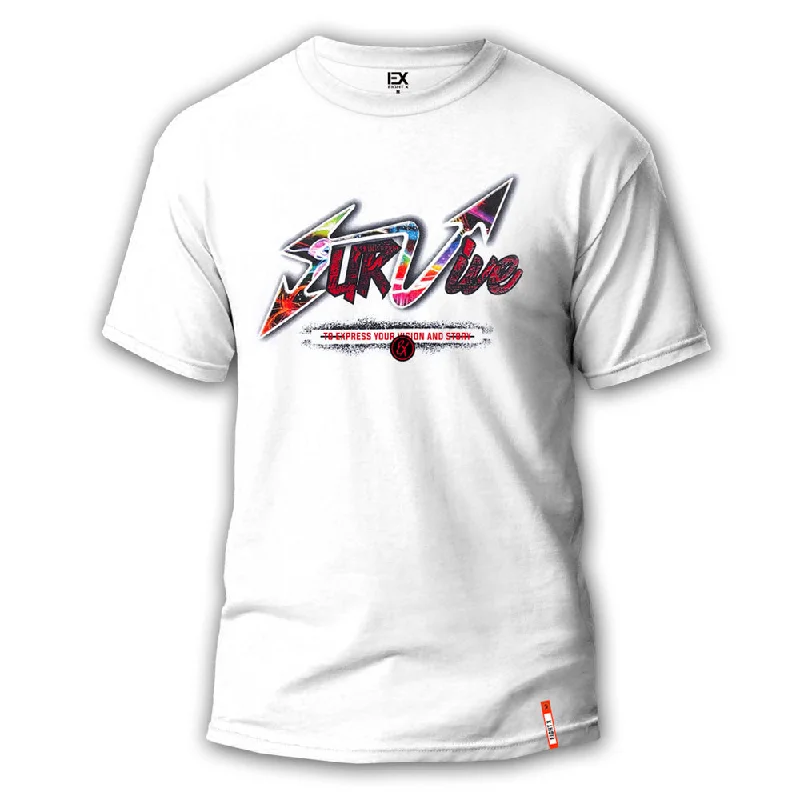 Weekend Deals to Make You Happy Survive 8X Street T-Shirt - White