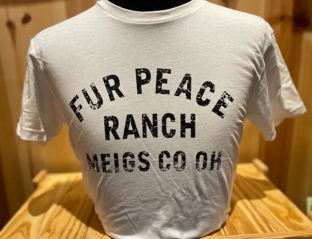 Reduced Prices T-Shirt - Fur Peace Ranch Meigs Co. OH - White