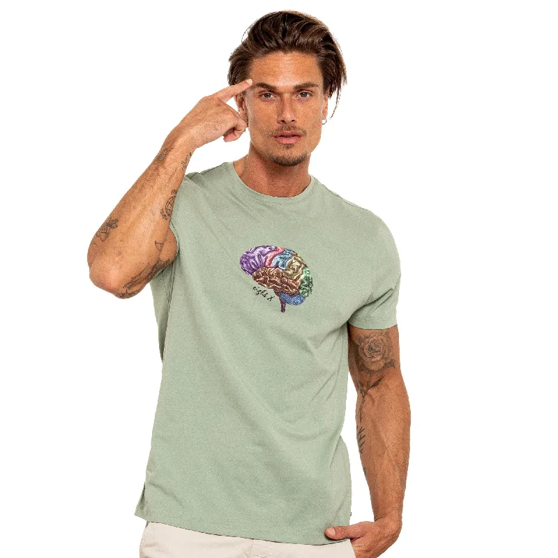 Deal Alert The Brain 8X Street T-Shirt - Olive Green