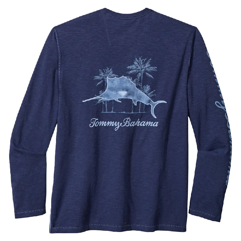 New Arrival Tommy Bahama Azul Palms Lux Long Sleeve T-Shirt - Island Navy