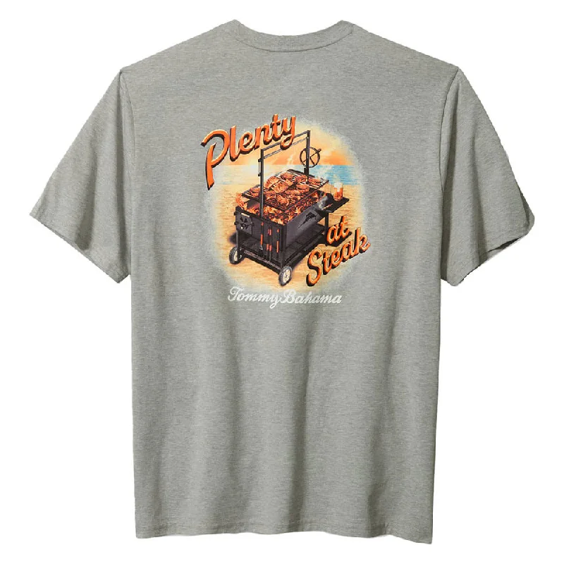 Midnight Madness Tommy Bahama Big & Tall Plenty At Steak T-Shirt - Grey Heather