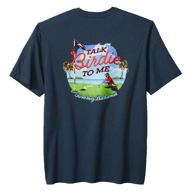Low Prices Tommy Bahama Big & Tall Talk Birdie To Me Pocket T-Shirt - Navy