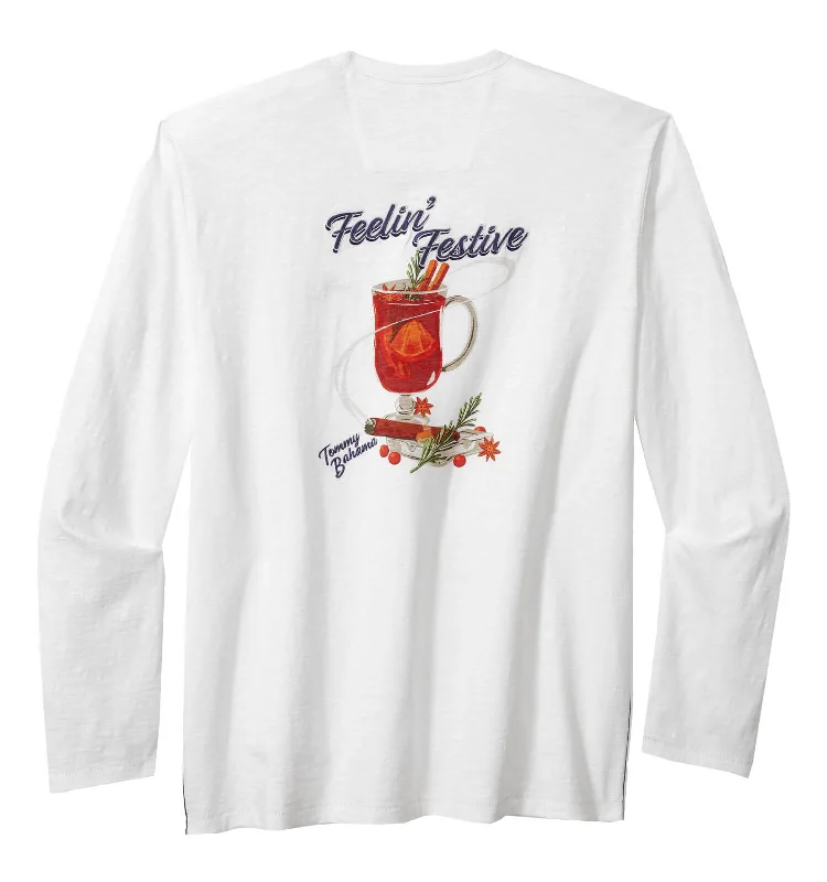 One-Day Only Tommy Bahama Feelin Festive Lux Long Sleeve T-Shirt - White