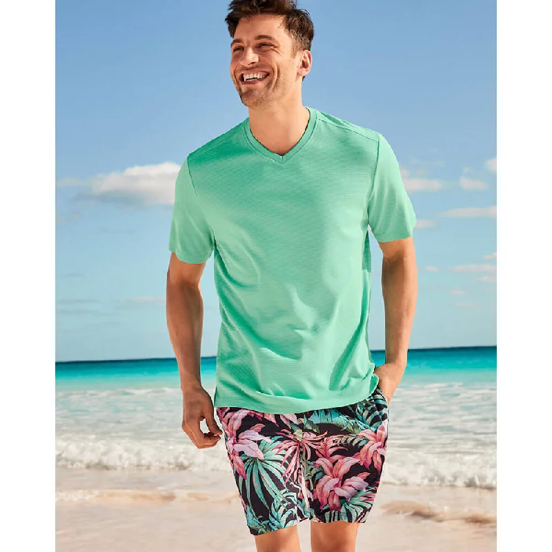 Unwind with Weekend Discounts Tommy Bahama Islandzone Coastal Crest V-Neck T-Shirt - Aqua Aloha