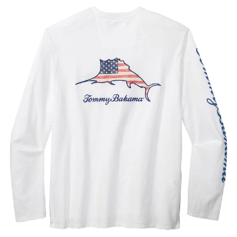 Savings Event Tommy Bahama Patriotic Billboard Lux Long Sleeve T-Shirt - White