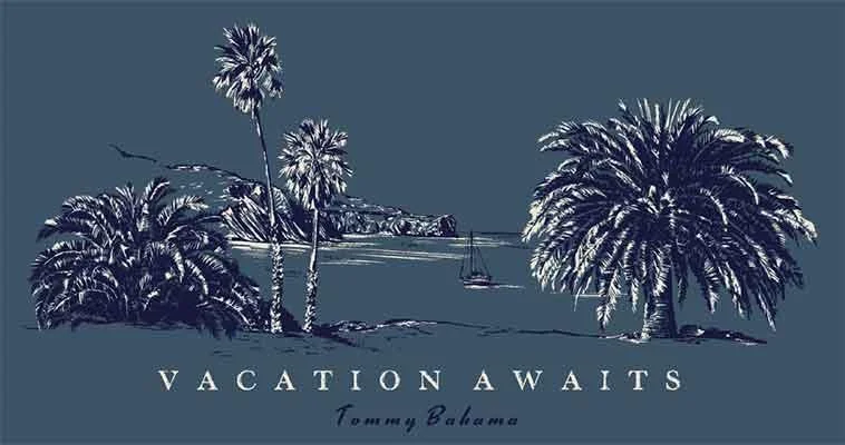 Price Slash Tommy Bahama Vacation Awaits T-Shirt - Kingfish