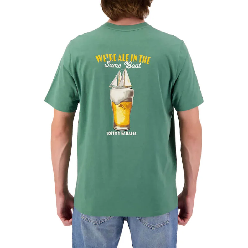 Members Only Tommy Bahama We Re All In The Same Boat T-Shirt - Green Meadow Heather