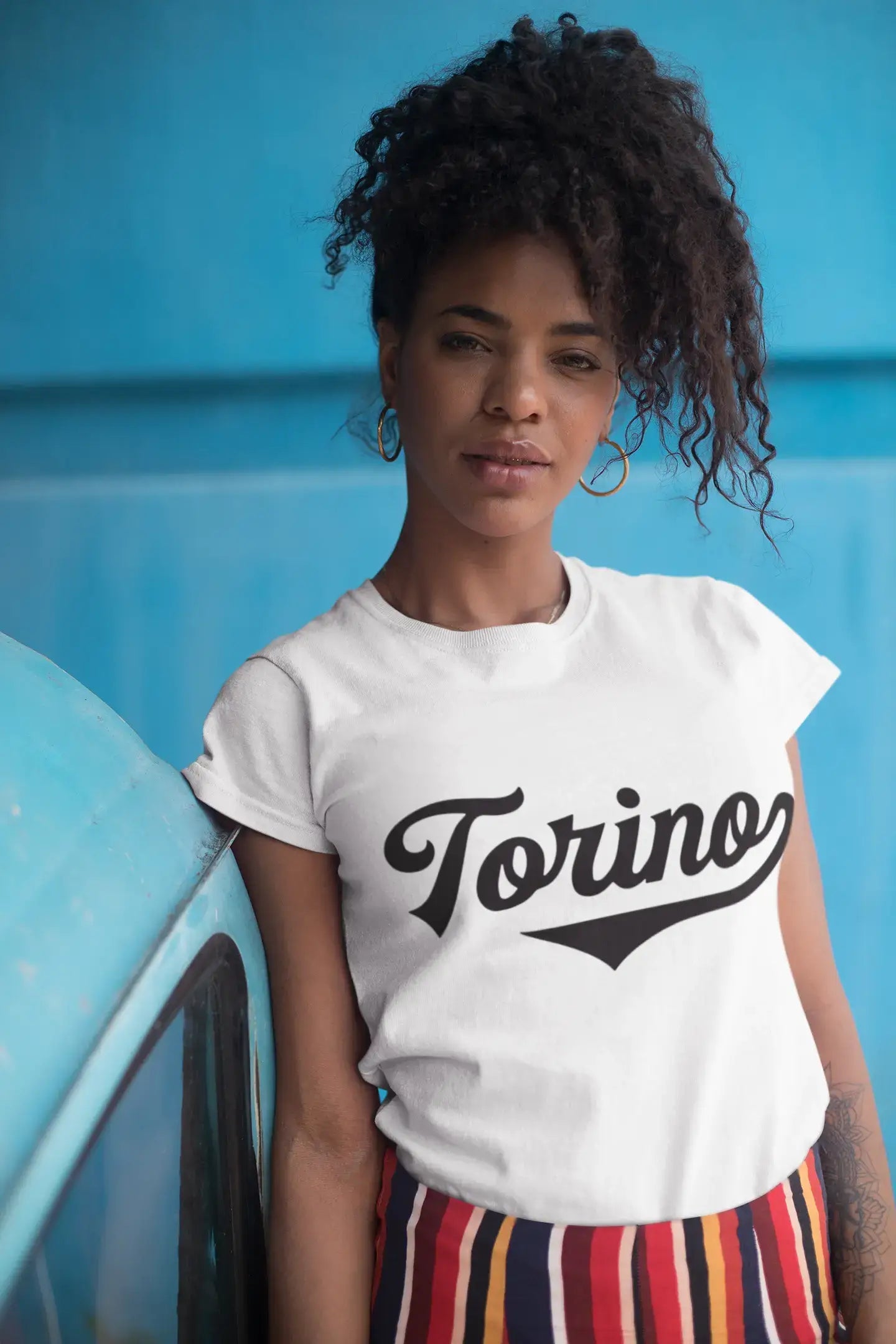 Great Bargain ULTRABASIC - Graphic Men's Torino T-Shirt Printed Letters Deep Black