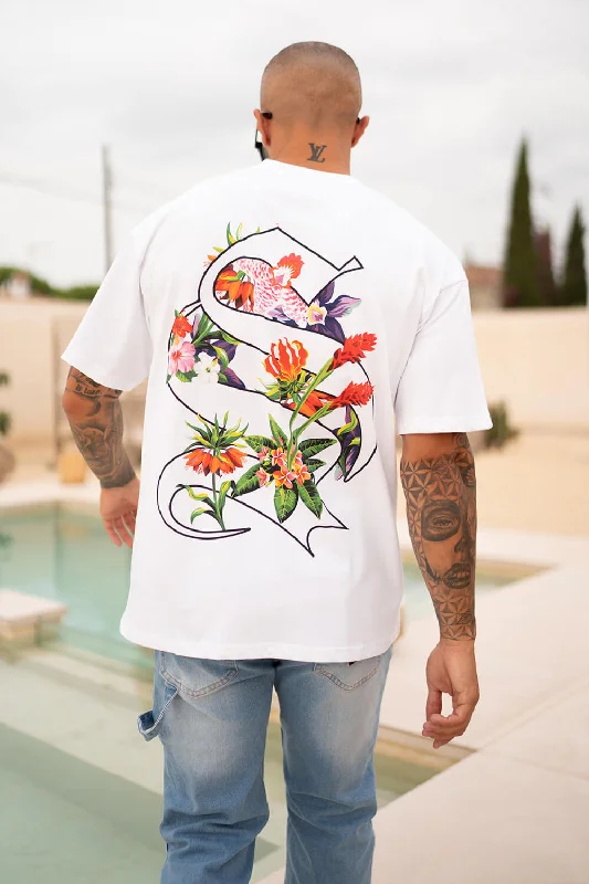 Year-End Sale Tropical Logo Tee - White