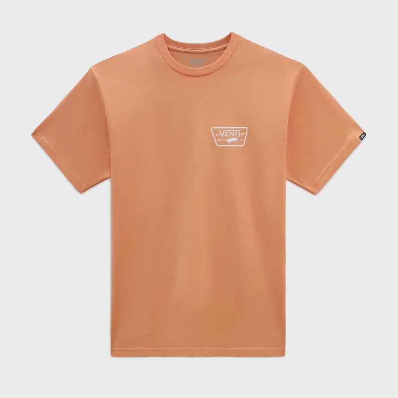 Now or Never Vans Mens Full Patch Back T-Shirt - Copper Tan/White