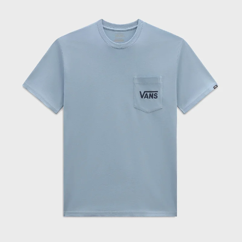 Online Exclusive Vans Mens Style 76 Back T-Shirt - Dusty Blue/Dress Blues