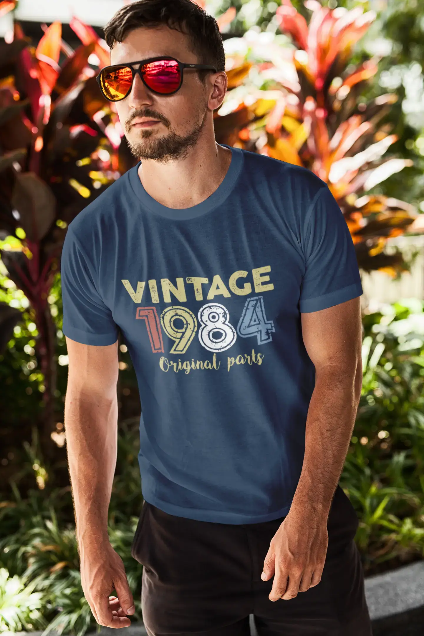 Limited Supply ULTRABASIC - Graphic Printed Men's Vintage 1984 T-Shirt Navy
