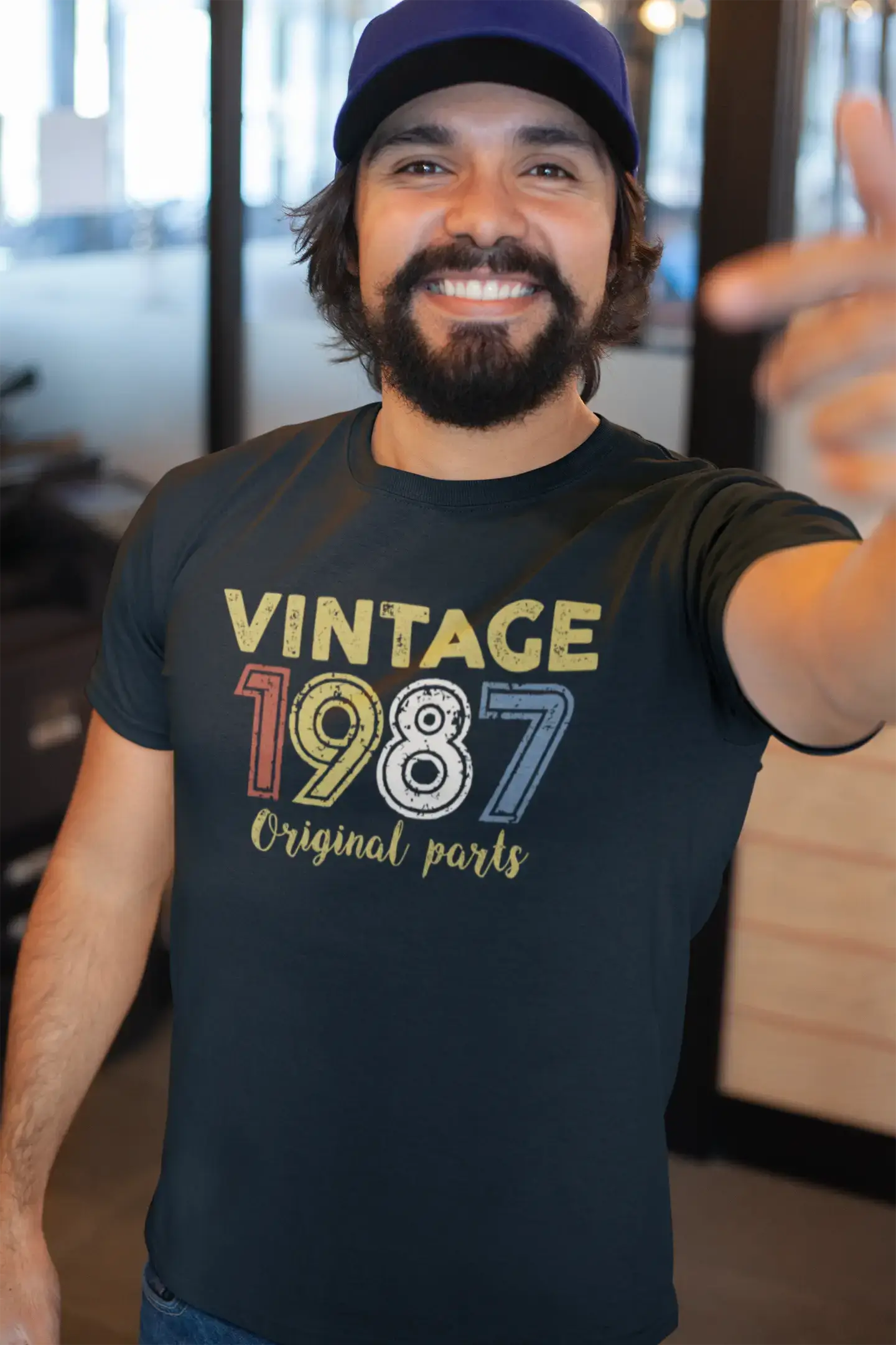 Weekend Savings Fiesta ULTRABASIC - Graphic Printed Men's Vintage 1987 T-Shirt Deep Black Weekend Savings Fiesta ULTRABASIC - Graphic Printed Men's Vintage 1987 T-Shirt Deep Black