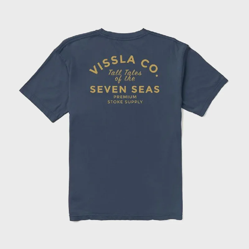 Act Fast Vissla Mens Premium Stoke Pocket T-Shirt - Navy