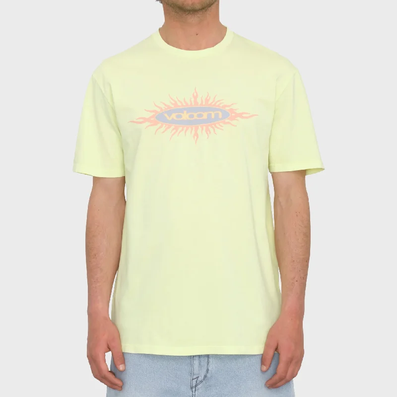 Stock Up Volcom Mens Nu Sun PW T-Shirt - Aurora Yellow