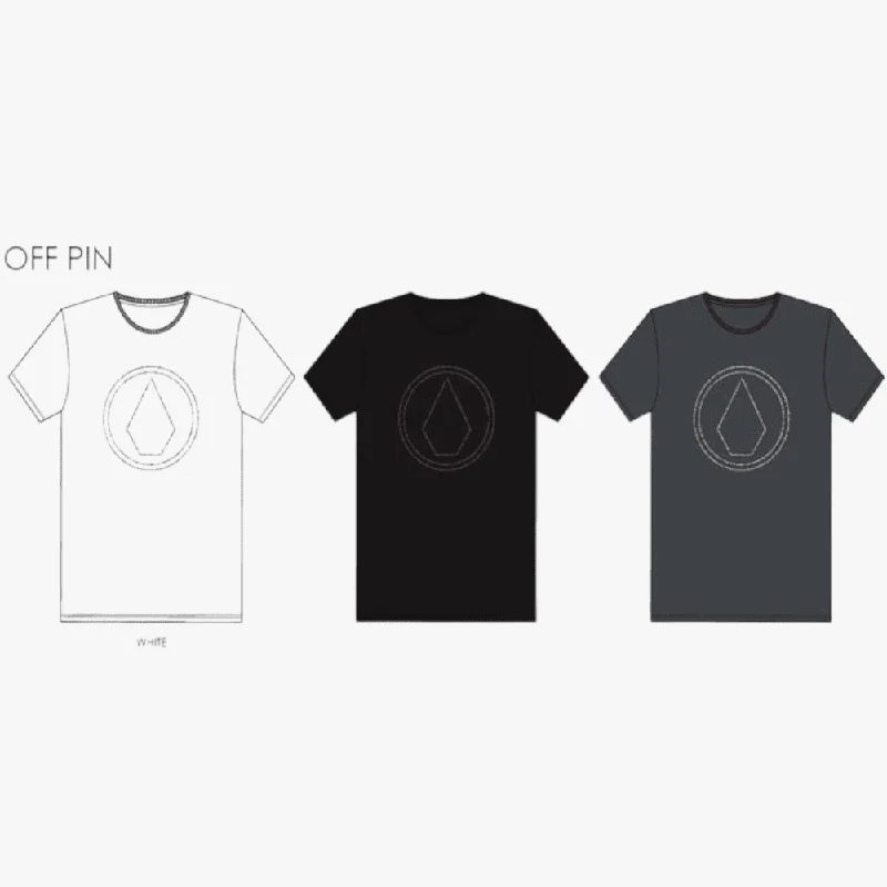 Members Only Volcom Mens Off Pin Short Sleeve Tee Black