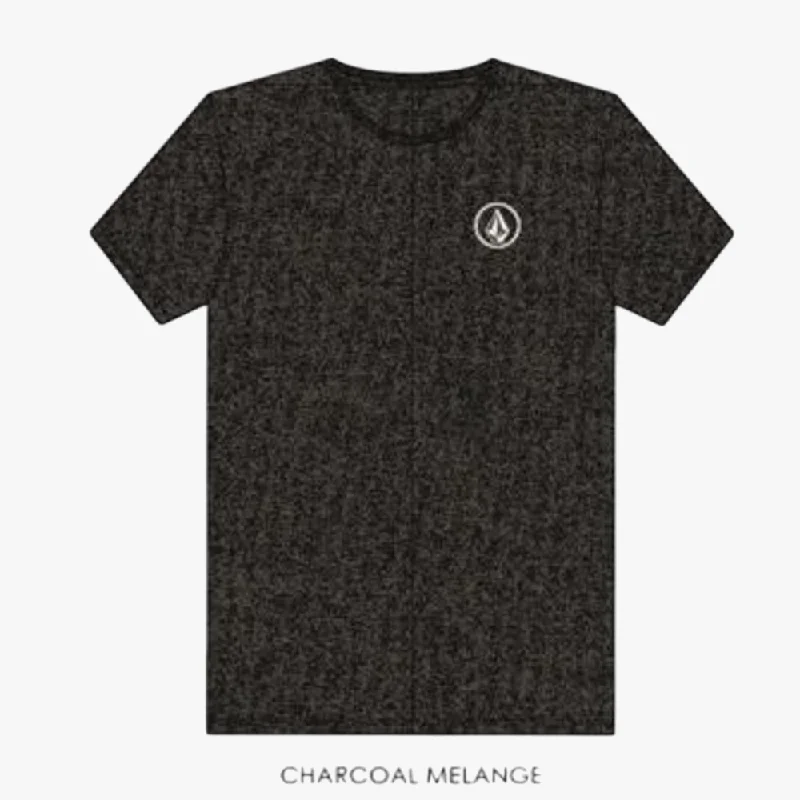 Time-Limited Offer Volcom Mens Solid Stone Short Sleeve Vt Tee Charcoal Mel